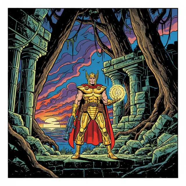 Golden Age Superhero example artwork